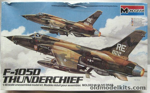 Monogram 1/48 Republic F-105D Thunderchief, 5812 plastic model kit